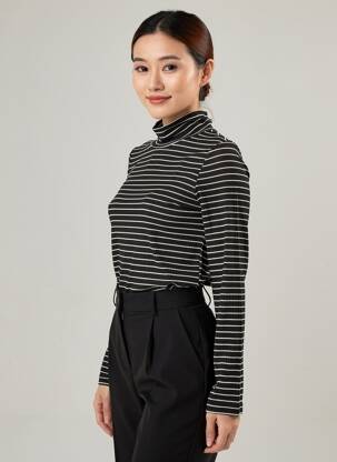 T-shirt manches longues manches longues noir BROADWAY femme