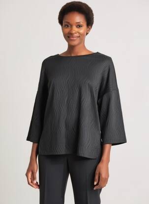 Top manches longues manches longues noir BROADWAY femme