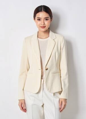 Blazer coupe cintrée beige ICHI femme