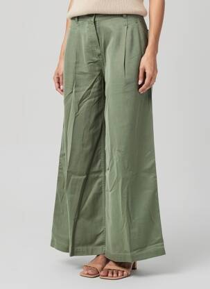 Pantalon large tissage popeline taille normale vert WHITE STUFF femme