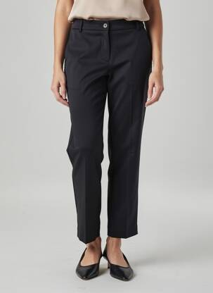 Pantalon droit fermeture zippée sous rabat boutonné taille normale noir SURKANA femme