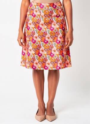 Jupe mi-longue taille normale rose BLA-BLA femme