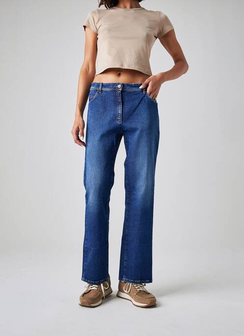 Jeans coupe droite taille normale taille normale bleu COUTURIST femme