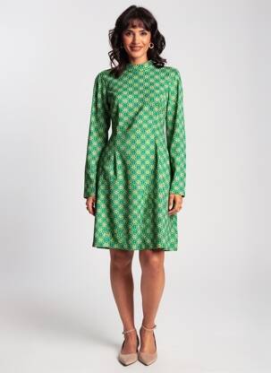 Robe courte manches longues manches longues vert BLUTSGESCHWISTER femme