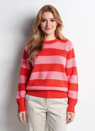 Pull stretch manches longues rouge DANEFAE femme