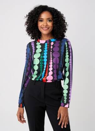 T-shirt manches longues manches longues noir MARGOT femme