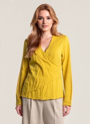 Top manches longues manches longues jaune BY BASICS femme
