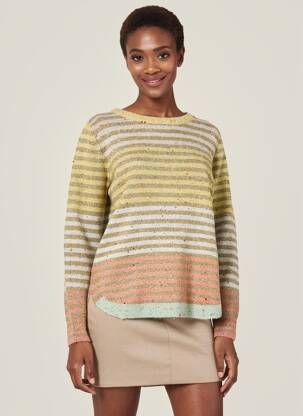 Pull coupe droite manches longues jaune WHITE STUFF femme
