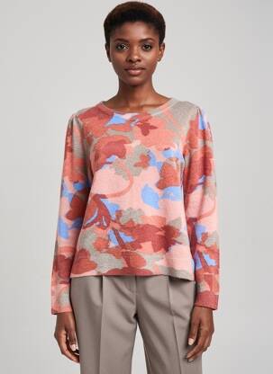 Pull coupe cintrée manches longues rouge WHITE STUFF femme