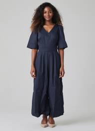 Combi-pantalon fermeture boutonnée au dos manches courtes bleu EMILYANDFIN femme