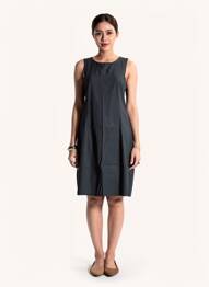 Robe mi-longue sans manche sans manche noir SKFK femme
