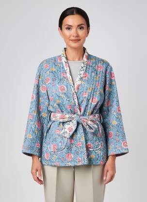 Veste casual coupe cintrée bleu PALME femme