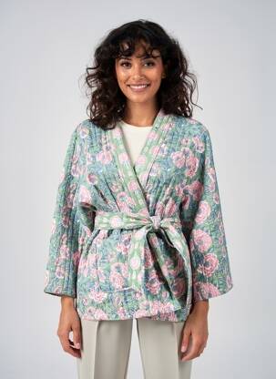 Veste casual coupe cintrée vert PALME femme
