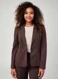 Blazer poches marron MAJESTIC FILATURES femme
