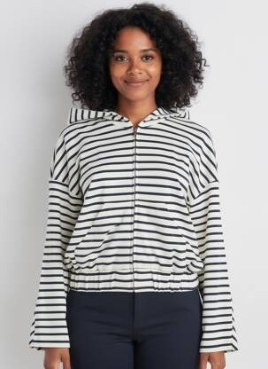Veste casual col rond bleu PHISIQUE DU ROLE femme