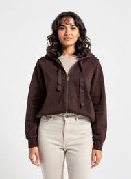 Veste casual col rond violet MAJESTIC FILATURES femme