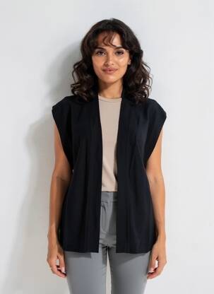 Gilet sans manche maille fine noir NOTSHY femme