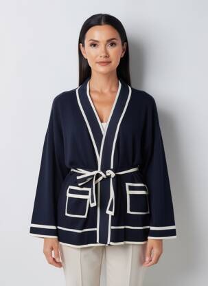 Gilet manches longues stretch bleu NOTSHY femme