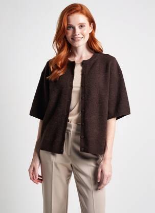 Gilet manches courtes stretch marron SAMSOE & SAMSOE femme