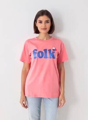 T-shirt sérigraphie manches courtes rouge NEWTONE femme