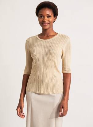 Top stretch manches longues or MAJESTIC FILATURES femme
