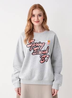 Sweat-shirt stretch manches longues gris NEWTONE femme