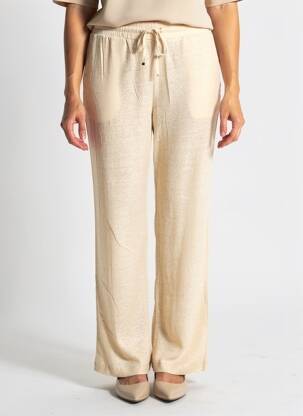 Pantalon droit taille élastique or NOTSHY femme