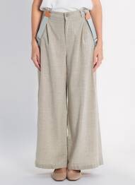 Pantalon flare taille élastique gris PHISIQUE DU ROLE femme