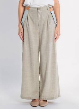 Pantalon flare taille élastique gris PHISIQUE DU ROLE femme