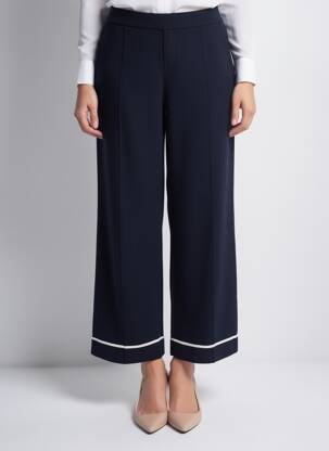 Pantalon droit taille élastique noir NOTSHY femme