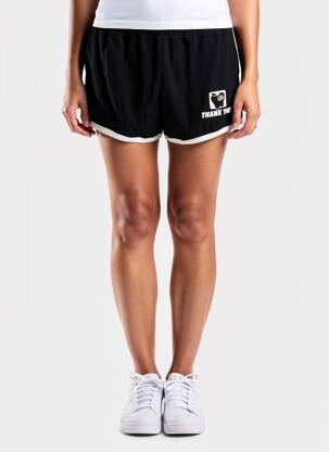 Short coupe droite noir LOVE STORIES femme