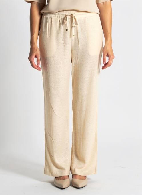 Pantalon droit taille élastique or NOTSHY femme