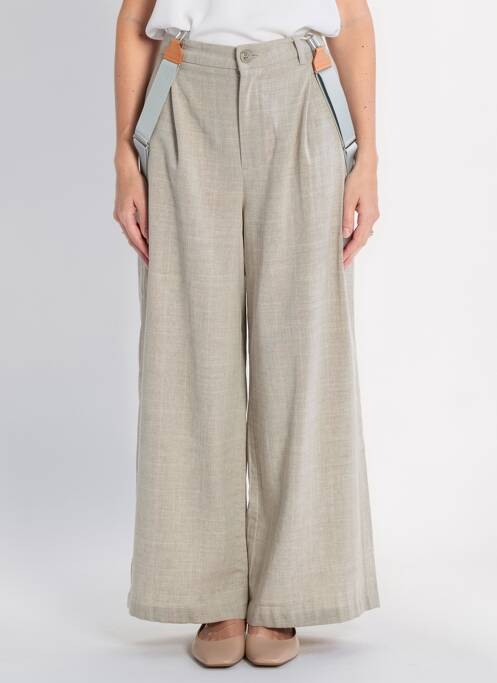 Pantalon flare taille élastique gris PHISIQUE DU ROLE femme
