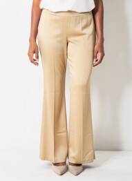 Pantalon flare taille normale taille normale or DMN femme