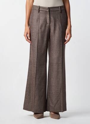 Pantalon flare taille normale taille normale marron DMN femme