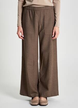 Pantalon droit stretch taille normale marron DIEGA femme