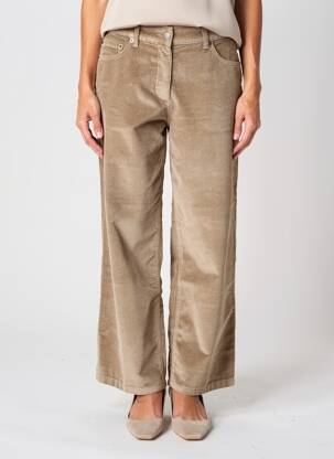 Pantalon droit fermeture zippée sous rabat boutonné taille normale gris HAIKURE femme