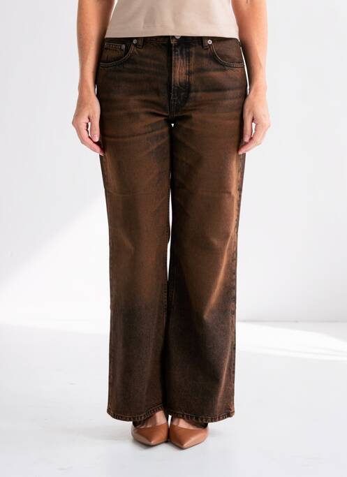 Jeans coupe droite taille normale taille normale marron HAIKURE femme