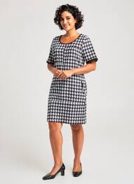 Robe courte manches courtes manches courtes noir DOLCEZZA femme