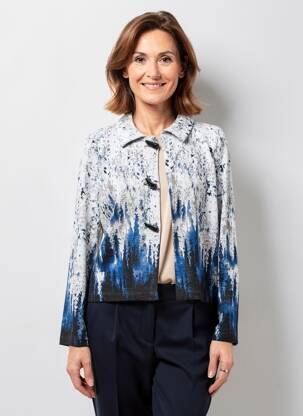 Gilet manches longues stretch bleu DOLCEZZA femme
