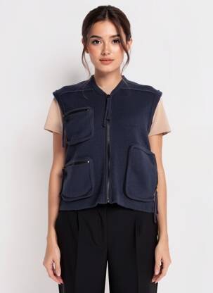 Gilet sans manche sport basket bleu GRIZAS femme