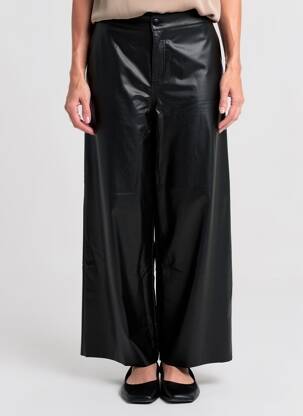 Pantalon large taille à pinces taille normale noir YSABEL MORA femme