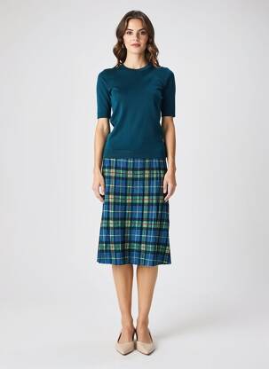 Jupe mi-longue stretch bleu JEI'S BY LETIZIA DENARO femme