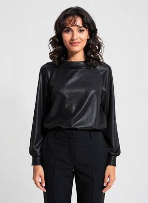 Top stretch manches longues noir ESPERANCE femme