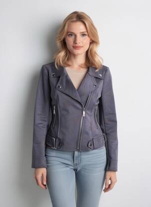 Veste casual col tailleur gris H F WOMAN COLLECTION femme