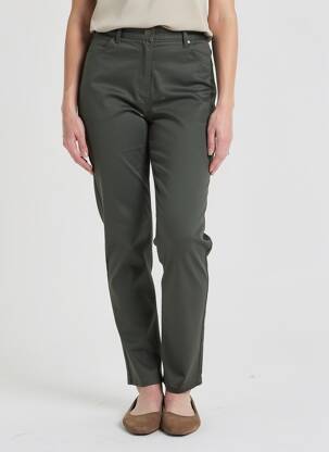Pantalon slim tissage enduit vert GERARD DAREL femme