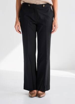 Pantalon flare taille à pinces taille haute noir TWINSET femme