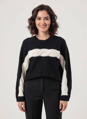 Pull resserrée sur le bas manches longues noir GERARD DAREL femme