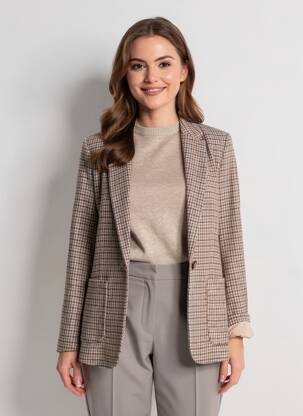 Blazer poignets boutonnés marron LA PETITE ETOILE femme