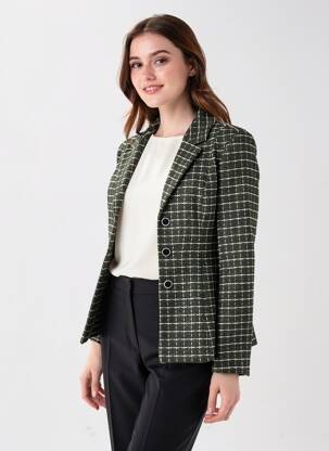 Blazer coupe cintrée noir ICHI femme